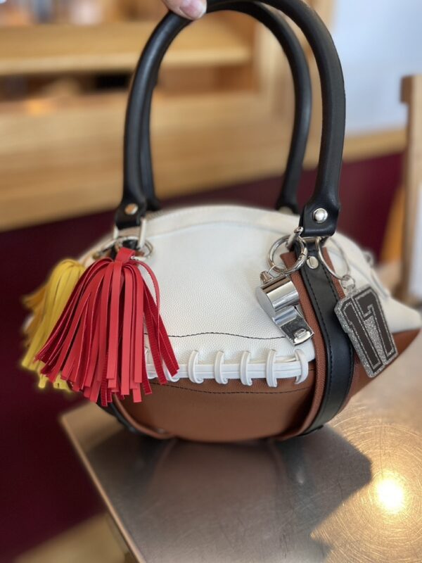 Brown & White Football Purse - Image 7