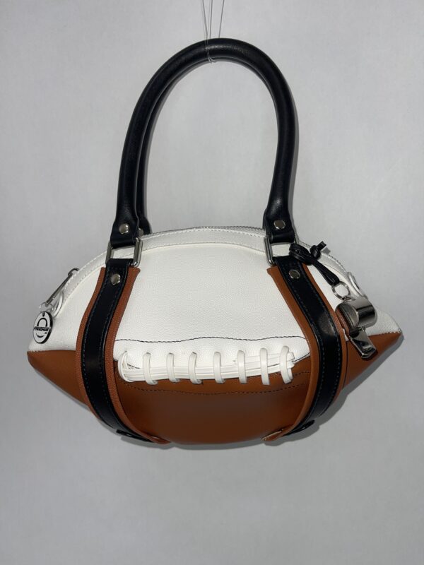 Brown & White Football Purse