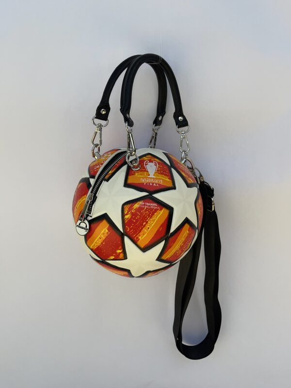 Orange & Black Soccer Ball Purse - Image 2