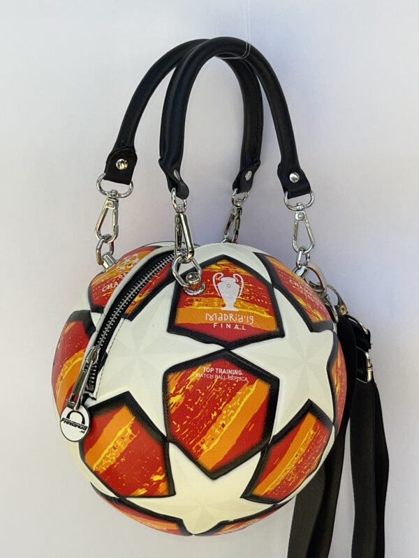 Orange & Black Soccer Ball Purse