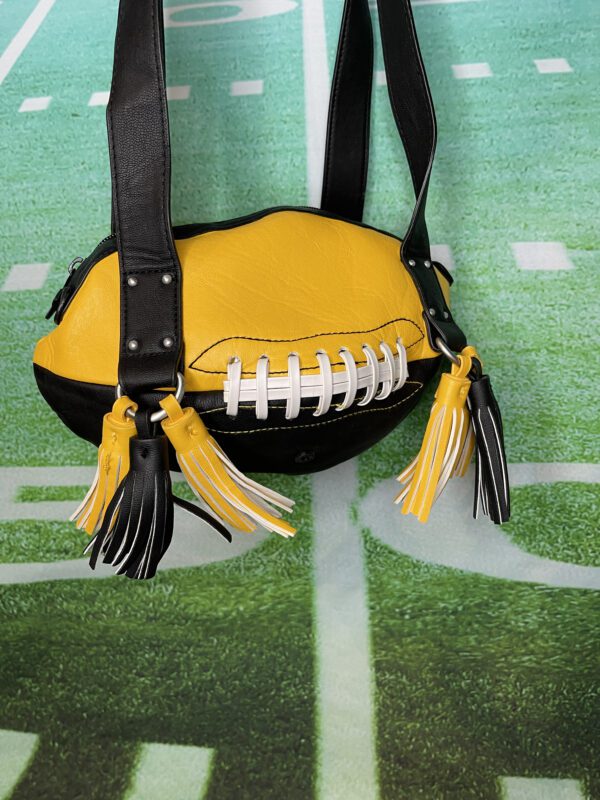 Black & Yellow Football Shoulder Strap Purse