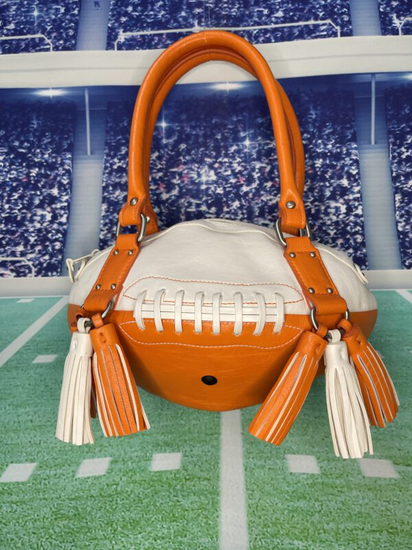 Orange & White Football Purse